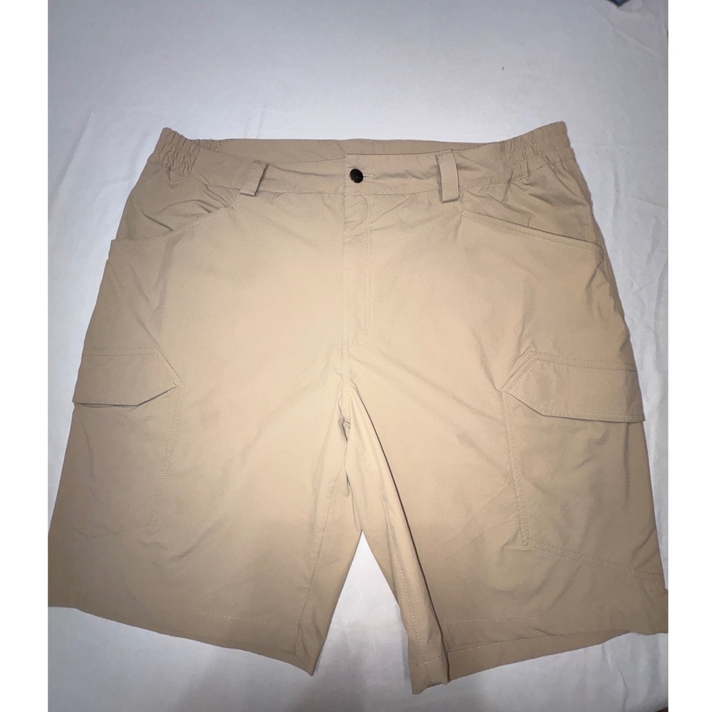 Freeknight Mens Tactical Cargo Shorts Khaki Tan Stretch Hiking Work Size 42